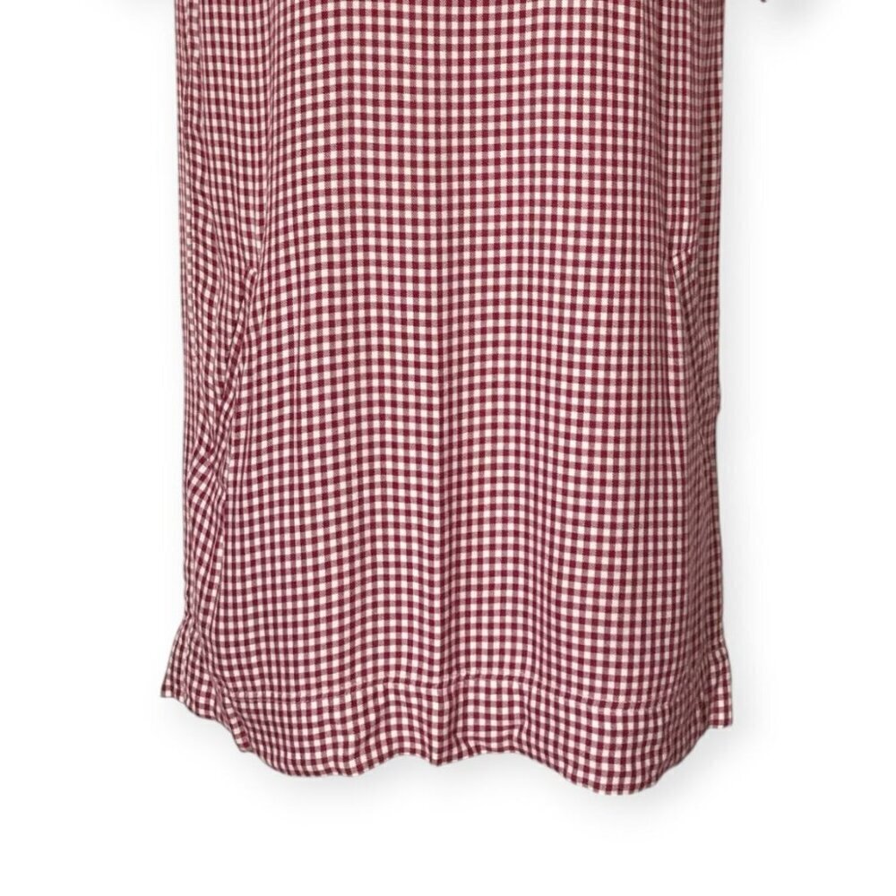 Madewell Filmscore Gingham Short Sleeve Dress, Size XXS, Red - Picture 8 of 14